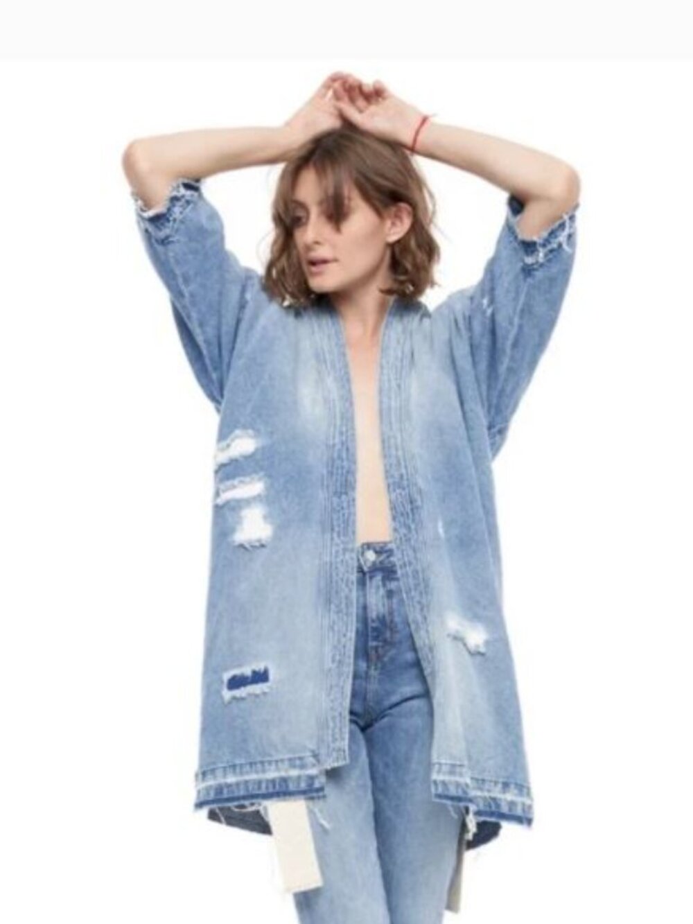 Free People x Sandrine Rose Denim Kimono